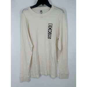 Ecko Unltd Waffle Knit Thermal Y2K Graphic Tee Long Sleeve Vintage Skater Medium